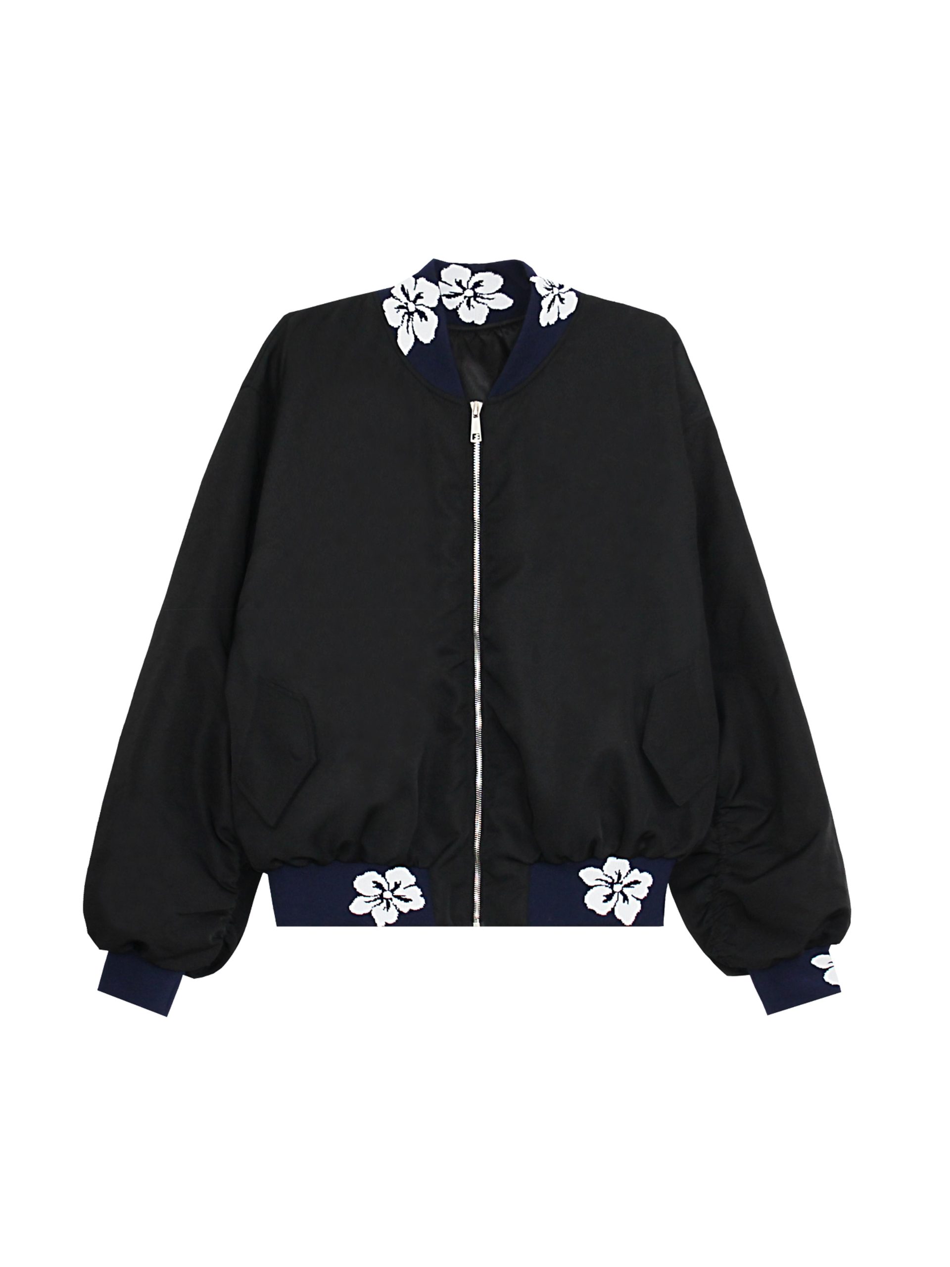 Floral Embroidered Bomber Jacket